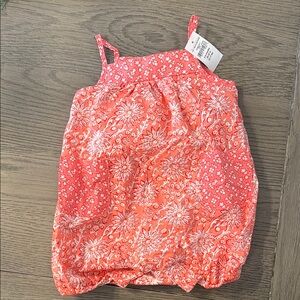 GAP Pink Bodysuit with Floral Print